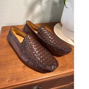 Saks Fifth Avenue Men's Woven Leather Slip-ons Size 10M